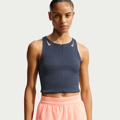 Nike Aero Swift メッシュタンクトップ Nike AeroSwift Women's Dri-FIT ADV Cropped Running Tank Top. Nike SI